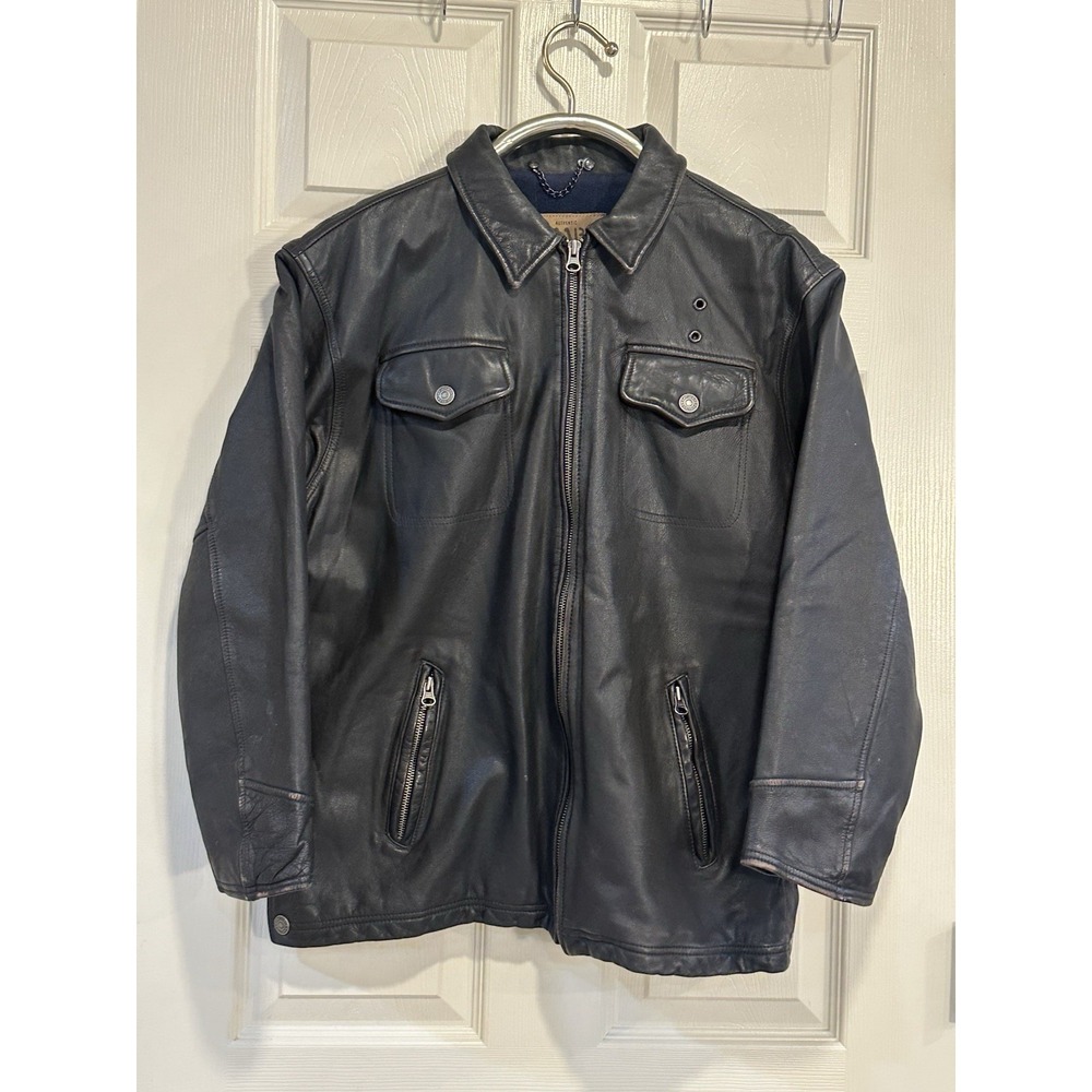Vintage GAP Black Leatherโ Jacket Size S